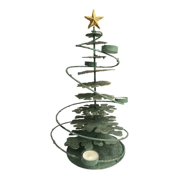RARE VTG Hallmark Metal Christmas Tree Candle Holder Decoration Table Top 17"T - Picture 1 of 11